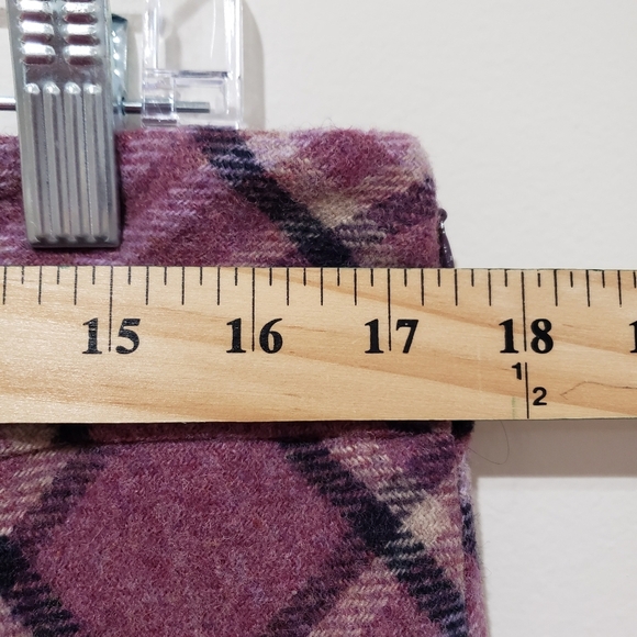 Talbolts Wool Blend Skirt Size 12 Pink Plaid Academia Preppy Casual Collegiate - Picture 12 of 14